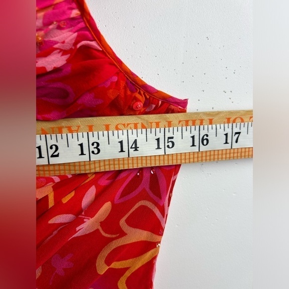 VTG BEADED Fairy Coquette Y2K 90s Muse 100% Silk sequins Layered Red HOCO Dres 4 - Picture 12 of 13